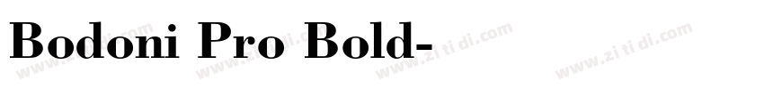 Bodoni Pro Bold字体转换